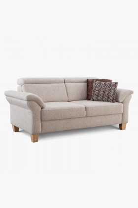 Sofa Dreisitzer Landhausstil modern auf Beinen Holzoptik